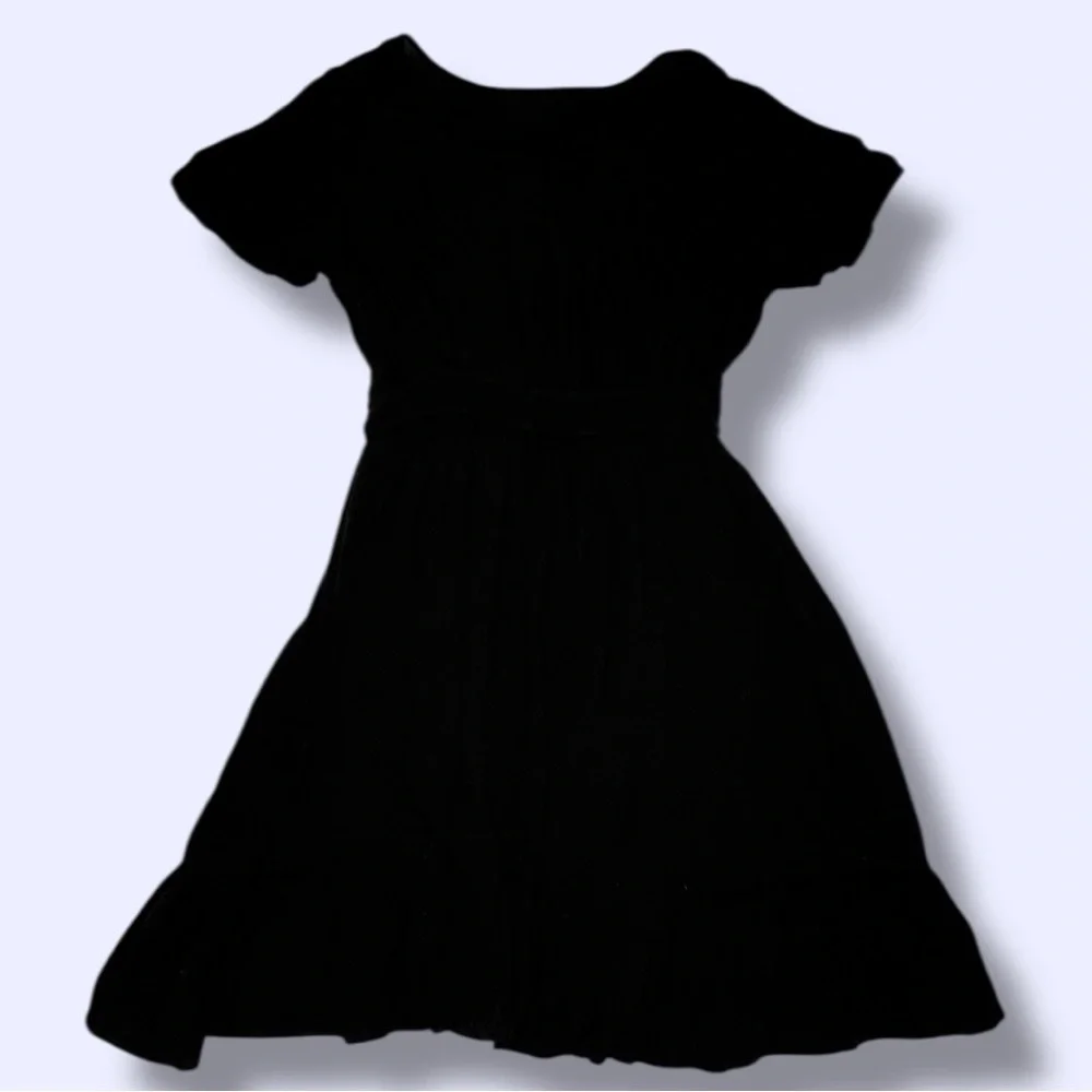 Croft & Barrow (Kohl’s) NWT Dress Mineral Black Flutter Sleeve Midi Women’s L